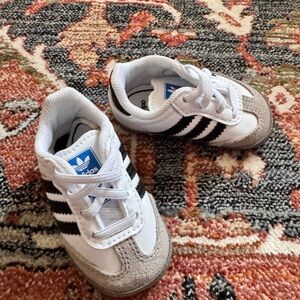 Adidas Kids White and Gray Sneakers